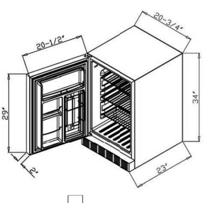 21" Coyote Outdoor Refrigerator Right/Left Hinge - CBIR-R/L