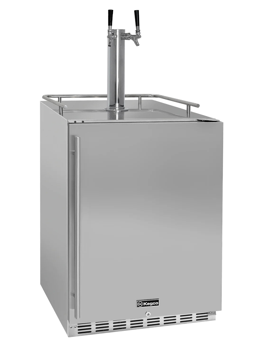 24" Wide Dual Tap All Stainless Steel Outdoor BuiltIn Right Hinge Kegerator with Kit   SKU: BF MPHK38SSU-2
