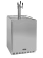 24" Wide Triple Tap All Stainless Steel Outdoor Built-In Right Hinge Kegerator with Kit